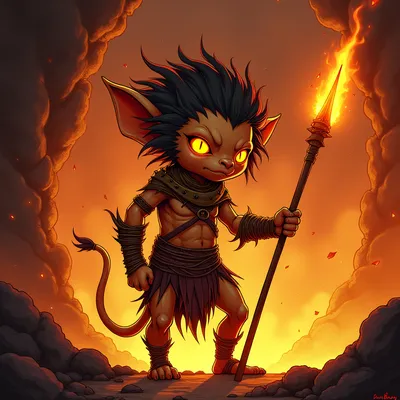 Ember-Spear Fire Goblin