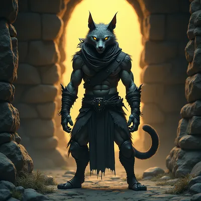 Shadow-Word Cat Man